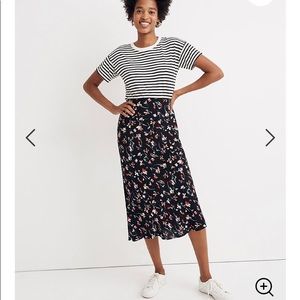 Madewell Floral midi skirt